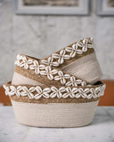 Seagrass Oval Shell Basket Set of 3