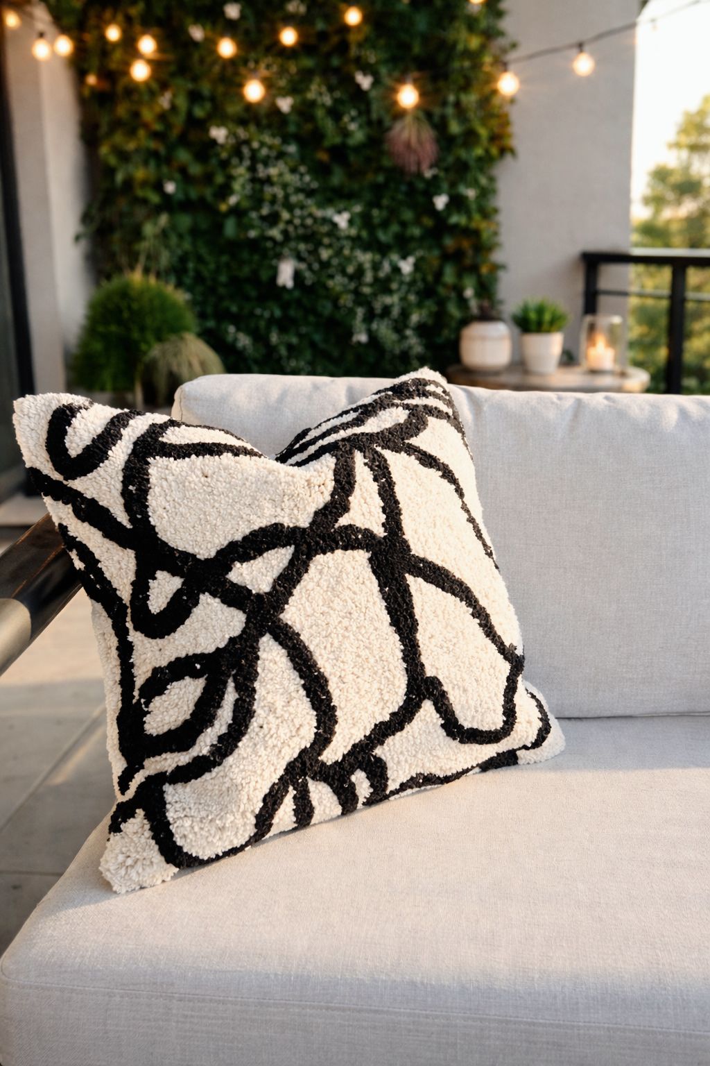 Zahira Tufted Monochrome Cushion
