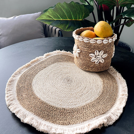 Amara Fringe Seagrass Placemat