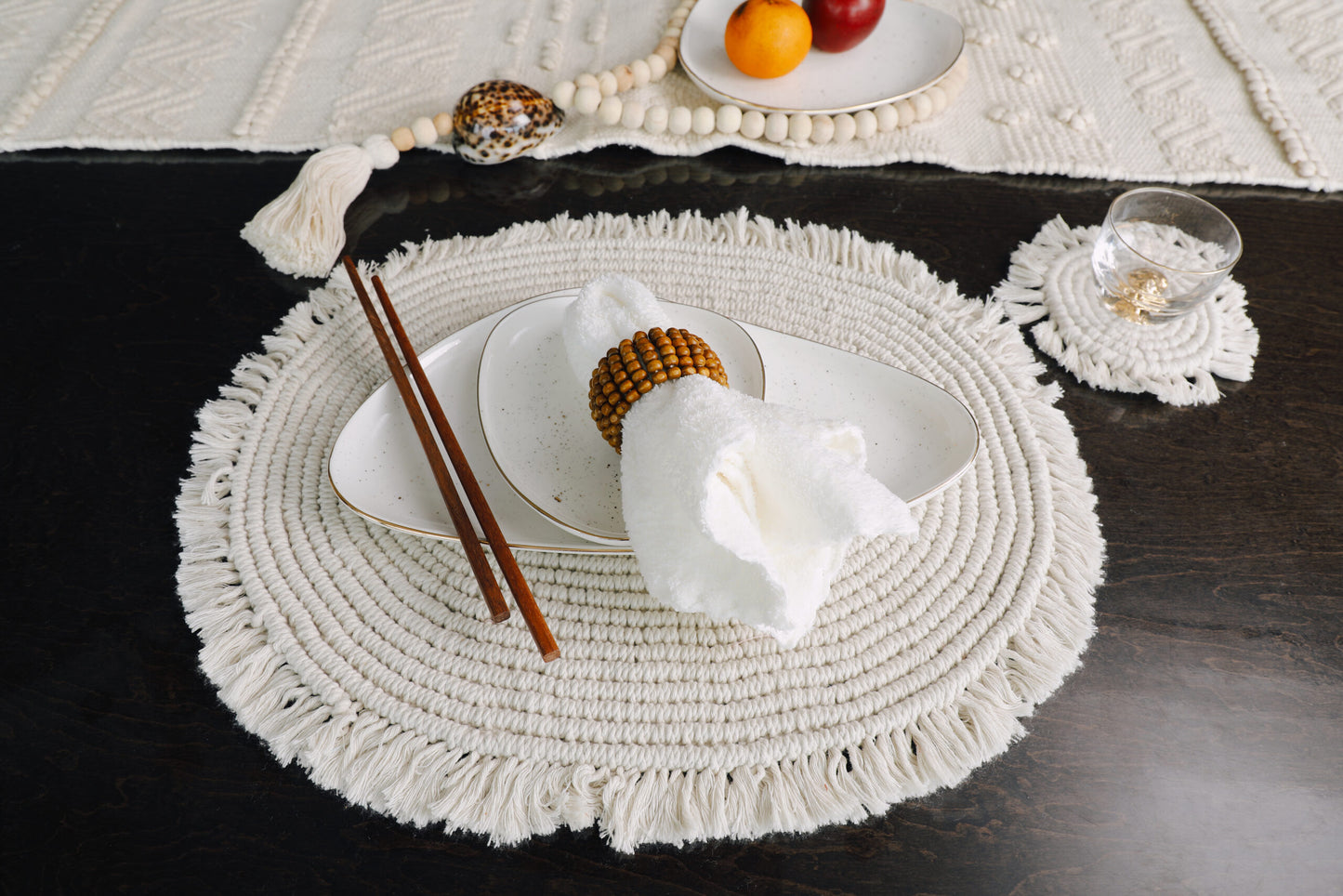 Bella Macrame Oval Placemat