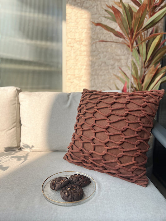 Cocoa Intertwined Cushion