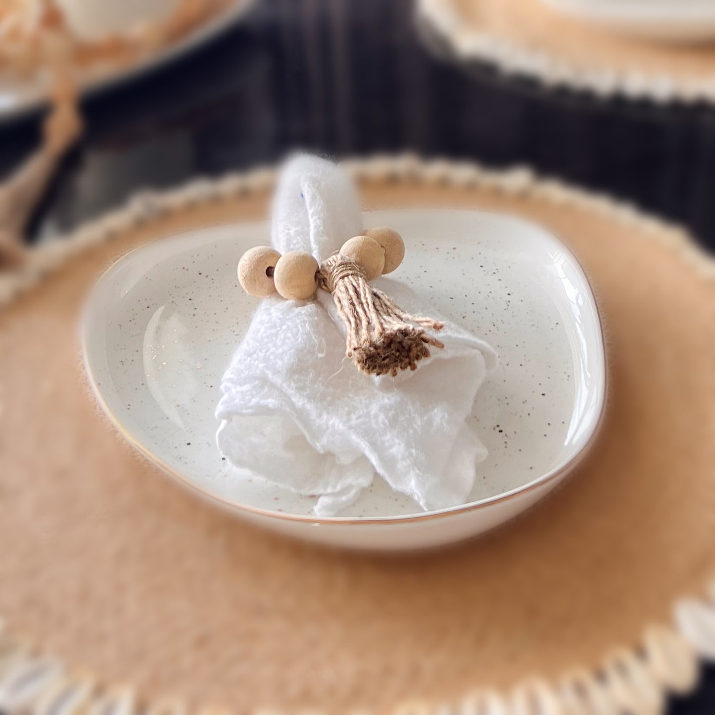 Wooden Garland Napkin Holder