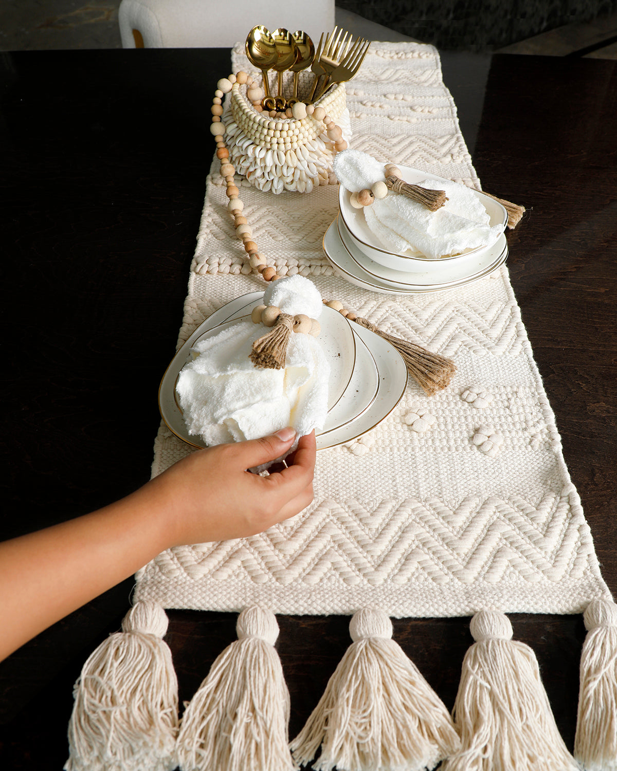Wooden Garland Napkin Holder
