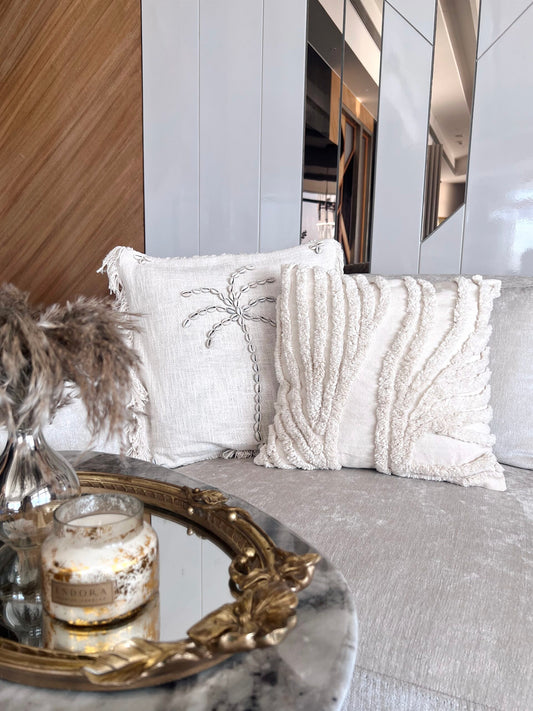 Moanna Leaves Tufted Cushion