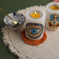 Evil Eye Beaded Candle Holder